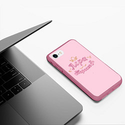 Чехол iPhone 7/8 матовый Лера королева, цвет: 3D-малиновый — фото 2