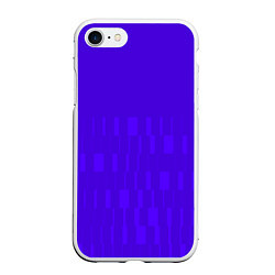 Чехол iPhone 7/8 матовый Паттерн в стиле модерн синий тусклый, цвет: 3D-белый