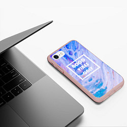 Чехол iPhone 7/8 матовый Только приятный вайб, цвет: 3D-светло-розовый — фото 2