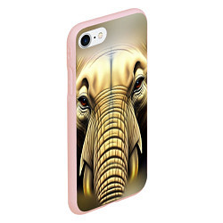 Чехол iPhone 7/8 матовый Мой слон, цвет: 3D-светло-розовый — фото 2