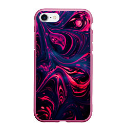 Чехол iPhone 7/8 матовый Неоновые краски во тьме, цвет: 3D-малиновый