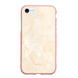Чехол iPhone 7/8 матовый Мрамор, цвет: 3D-светло-розовый