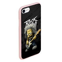 Чехол iPhone 7/8 матовый Rock and Roll Simpsons, цвет: 3D-светло-розовый — фото 2