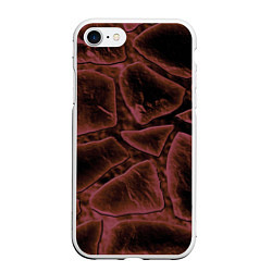 Чехол iPhone 7/8 матовый Камнепад, цвет: 3D-белый