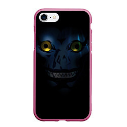 Чехол iPhone 7/8 матовый Рюк - God of Death, цвет: 3D-малиновый