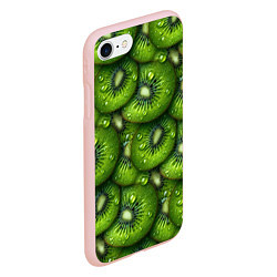 Чехол iPhone 7/8 матовый Сочная текстура из киви, цвет: 3D-светло-розовый — фото 2