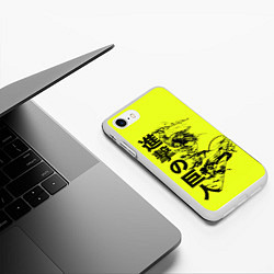Чехол iPhone 7/8 матовый Attack Levi Ackerman, цвет: 3D-белый — фото 2