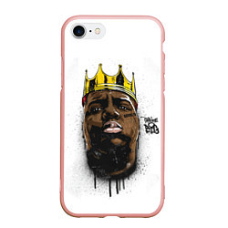 Чехол iPhone 7/8 матовый The Notorious B I G, цвет: 3D-светло-розовый