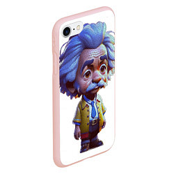 Чехол iPhone 7/8 матовый Ученый Альберт, цвет: 3D-светло-розовый — фото 2