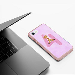 Чехол iPhone 7/8 матовый Мне 4 года, цвет: 3D-светло-розовый — фото 2