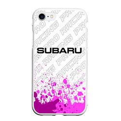 Чехол iPhone 7/8 матовый Subaru pro racing: символ сверху