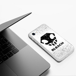 Чехол iPhone 7/8 матовый Bleach с потертостями на светлом фоне, цвет: 3D-белый — фото 2