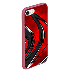 Чехол iPhone 7/8 матовый Органический разрыв - красный, цвет: 3D-малиновый — фото 2