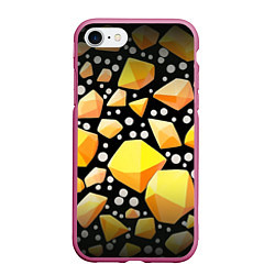 Чехол iPhone 7/8 матовый Слитки золота, цвет: 3D-малиновый