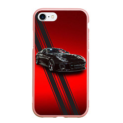 Чехол iPhone 7/8 матовый Английский спортивный автомобиль Jaguar