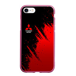 Чехол iPhone 7/8 матовый Mitsubishi red - red sport