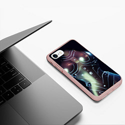 Чехол iPhone 7/8 матовый Кибер-корсет, цвет: 3D-светло-розовый — фото 2