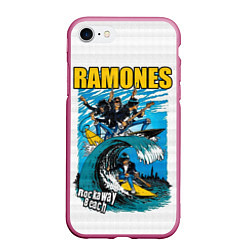 Чехол iPhone 7/8 матовый Ramones rock away beach