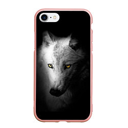 Чехол iPhone 7/8 матовый Волк в полной тьме