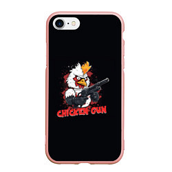 Чехол iPhone 7/8 матовый Chicken gun pew pew