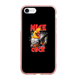 Чехол iPhone 7/8 матовый Chicken gun nice cock