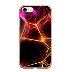 Чехол iPhone 7/8 матовый Неоновая конструкция, цвет: 3D-светло-розовый