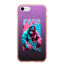 Чехол iPhone 7/8 матовый DJ Gorilla, цвет: 3D-светло-розовый