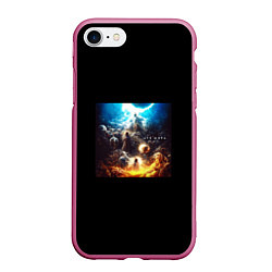 Чехол iPhone 7/8 матовый Джизус - дух мира, цвет: 3D-малиновый