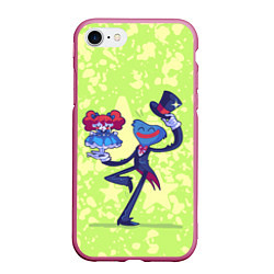 Чехол iPhone 7/8 матовый Huggy Wuggy and Poppy Playtime, цвет: 3D-малиновый