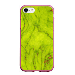 Чехол iPhone 7/8 матовый Abstraction green, цвет: 3D-малиновый