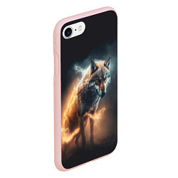 Чехол iPhone 7/8 матовый Стихия волка, цвет: 3D-светло-розовый — фото 2