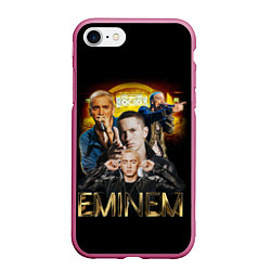 Чехол iPhone 7/8 матовый Eminem, Marshall Mathers, цвет: 3D-малиновый