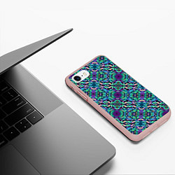 Чехол iPhone 7/8 матовый Психоделика, цвет: 3D-светло-розовый — фото 2