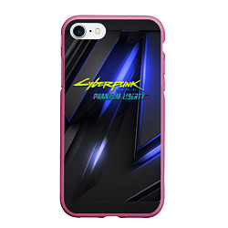 Чехол iPhone 7/8 матовый Cyberpunk 2077 phantom liberty, цвет: 3D-малиновый