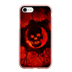 Чехол iPhone 7/8 матовый Gears of War красный