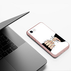 Чехол iPhone 7/8 матовый Рука сжимает талию, цвет: 3D-светло-розовый — фото 2