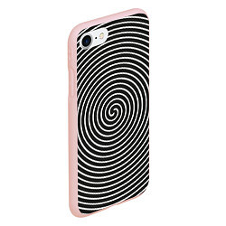 Чехол iPhone 7/8 матовый Оптическая иллюзия спираль, цвет: 3D-светло-розовый — фото 2