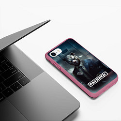 Чехол iPhone 7/8 матовый Payday 3 bear, цвет: 3D-малиновый — фото 2