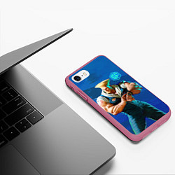 Чехол iPhone 7/8 матовый Street Fighter 6: Guile, цвет: 3D-малиновый — фото 2