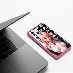 Чехол iPhone 7/8 матовый Любимый во Франксе - Ноль два, цвет: 3D-малиновый — фото 2