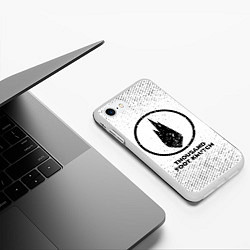 Чехол iPhone 7/8 матовый Thousand Foot Krutch с потертостями на светлом фон, цвет: 3D-белый — фото 2