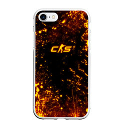 Чехол iPhone 7/8 матовый Fire CS2, цвет: 3D-белый