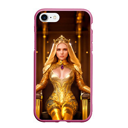Чехол iPhone 7/8 матовый Девушка королева на троне