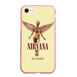 Чехол iPhone 7/8 матовый Nirvana - In utero, цвет: 3D-светло-розовый