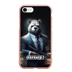 Чехол iPhone 7/8 матовый Payday3 bear, цвет: 3D-светло-розовый
