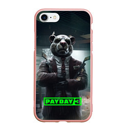 Чехол iPhone 7/8 матовый Payday 3 dog, цвет: 3D-светло-розовый