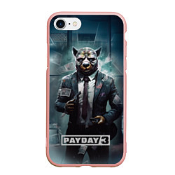 Чехол iPhone 7/8 матовый Pay day 3 bulldog, цвет: 3D-светло-розовый