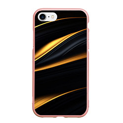 Чехол iPhone 7/8 матовый Black gold texture