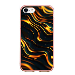 Чехол iPhone 7/8 матовый Gold waves