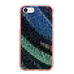 Чехол iPhone 7/8 матовый Пиксельный узор, цвет: 3D-светло-розовый